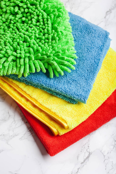limpieza hogar colorido paño de microfibra  - Foto, imagen