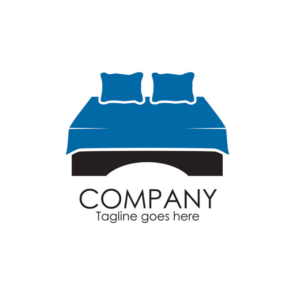 Дизайн логотипу ліжка Векторний шаблон
 - Вектор, зображення