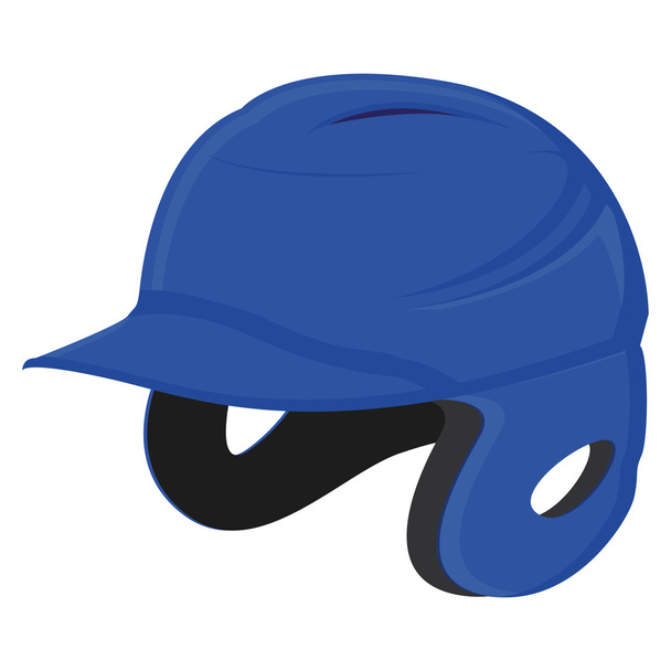 Векторный бейсбольный шлем изолирован на белом фоне
 - Вектор,изображение