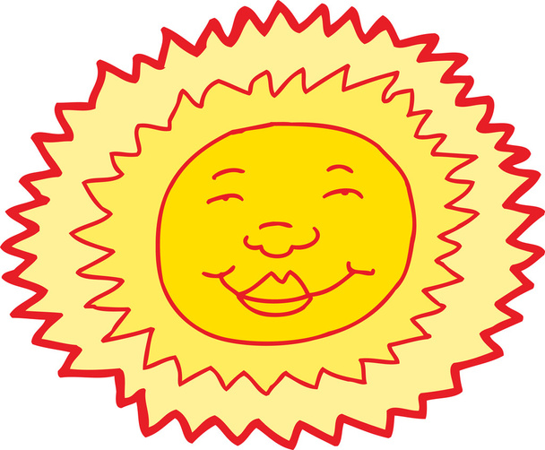 χαμογελαστό είδωλο ήλιο - Διάνυσμα, εικόνα