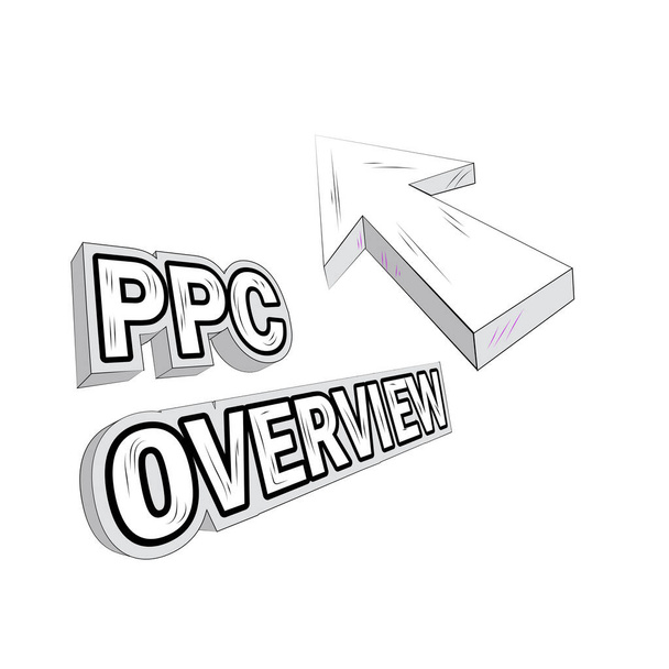 puntatore freccia ed etichette PPC panoramica - Foto, immagini