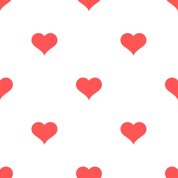 Fondo de ilustración de vector de patrón de corazón sin costura. Concepto de símbolo de amor. Día de San Valentín fondo de pantalla. - Vector, imagen