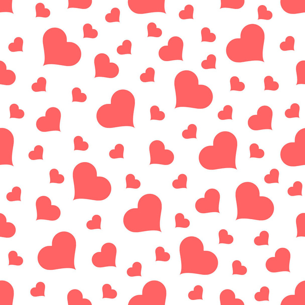 Бесшовные векторные иллюстрации рисунка сердца. Символ любви. День святого Валентина обои. - Вектор,изображение