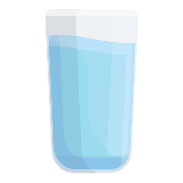 Water glass icon, cartoon style - Vector, afbeelding