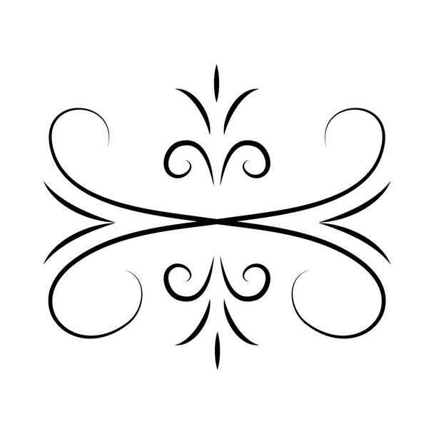 ícone de decoração vintage redemoinho, estilo de linha - Vetor, Imagem