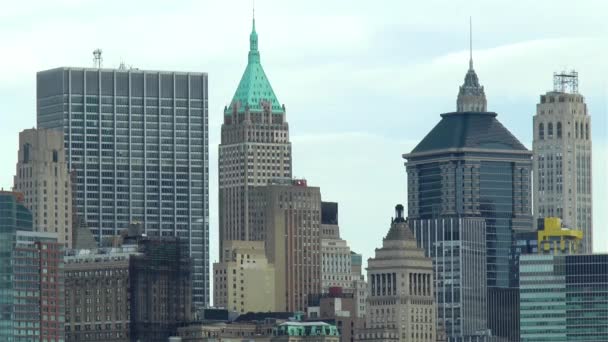 Buildings in Lower Manhattan, New York City, United States of America. - Felvétel, videó