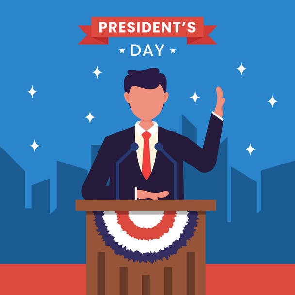 Соединённые Штаты Америки, День президента США. Векторная иллюстрация - Вектор,изображение