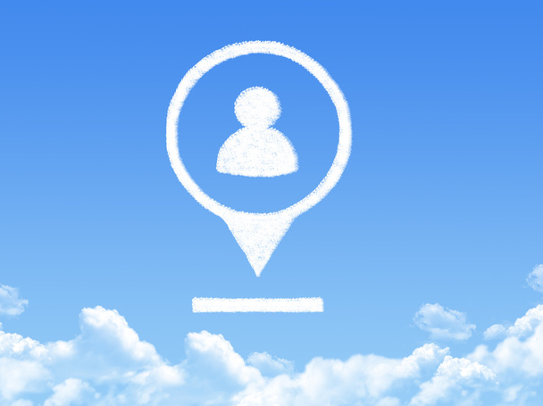 Pessoas localização marcador forma de nuvem
 - Foto, Imagem