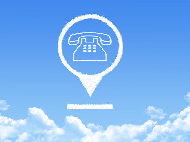 τηλέφωνο τοποθεσία σχήμα σύννεφο δείκτη - Φωτογραφία, εικόνα