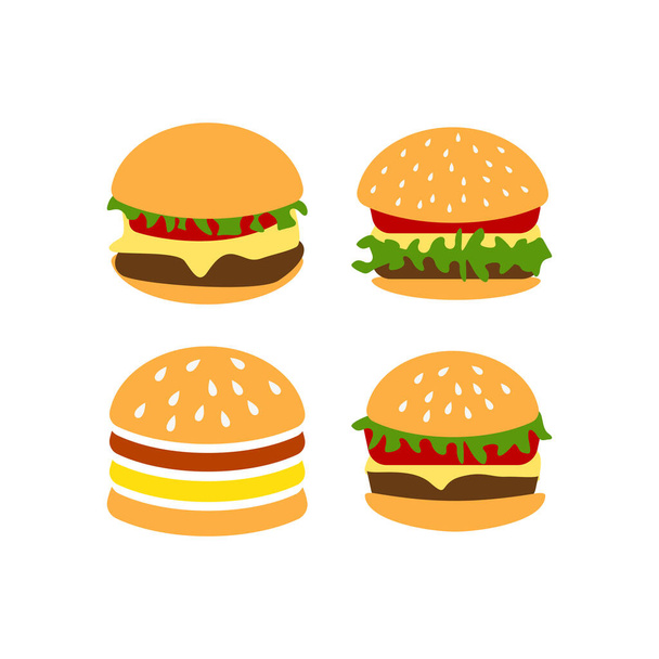 Burger Icon Design Template Vektor isolierte Illustration - Vektor, Bild
