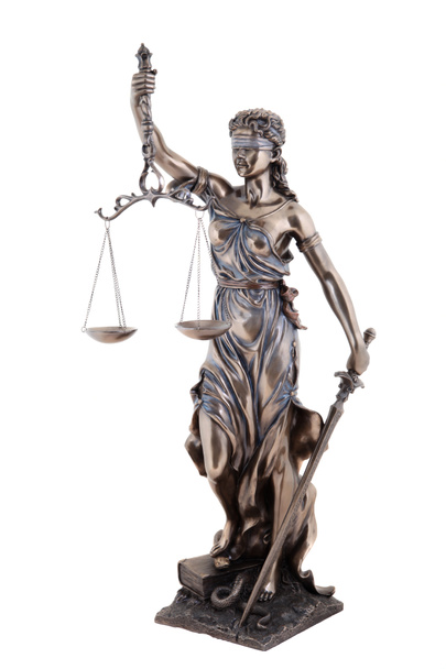 standbeeld van Justitie, themis mythologische Griekse godin - Foto, afbeelding