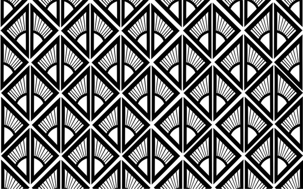 Siyah ve beyaz ritmik, pürüzsüz desen. Yüksek kaliteli illüstrasyon - Fotoğraf, Görsel