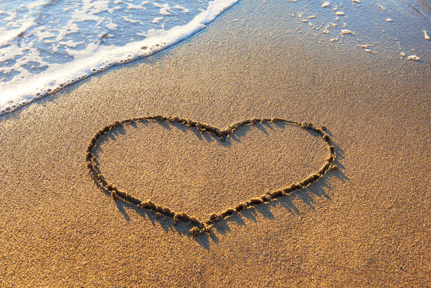 srdce na písku - Fotografie, Obrázek