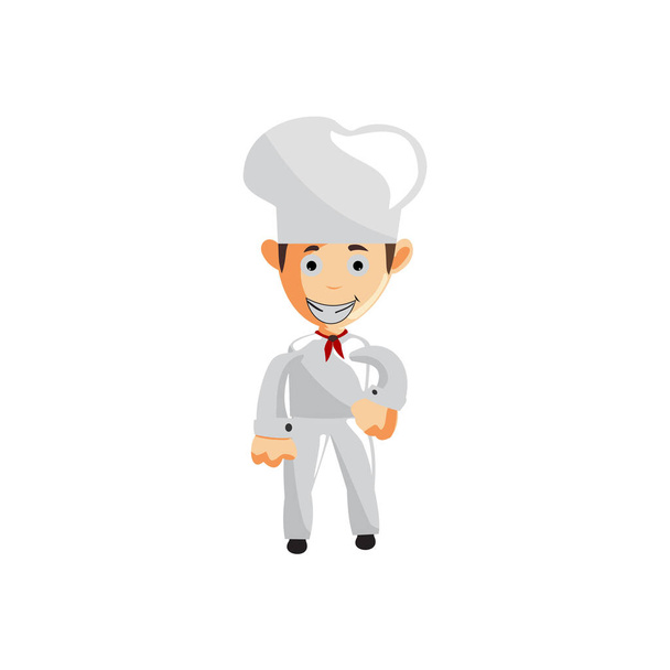 Chef karakter létrehozása Illusztráció Sablon Pose - Vektor, kép