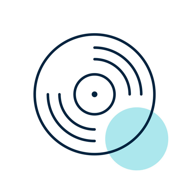 Schallplatte, LP-Schallplattenvektorsymbol. Musikzeichen. Grafik-Symbol für Musik und Sound-Website und Apps-Design, Logo, App, UI - Vektor, Bild
