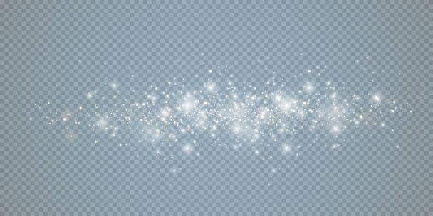 Christmas falling golden lights magic abstract gold dust and glare festive christmas background - Vector, Image