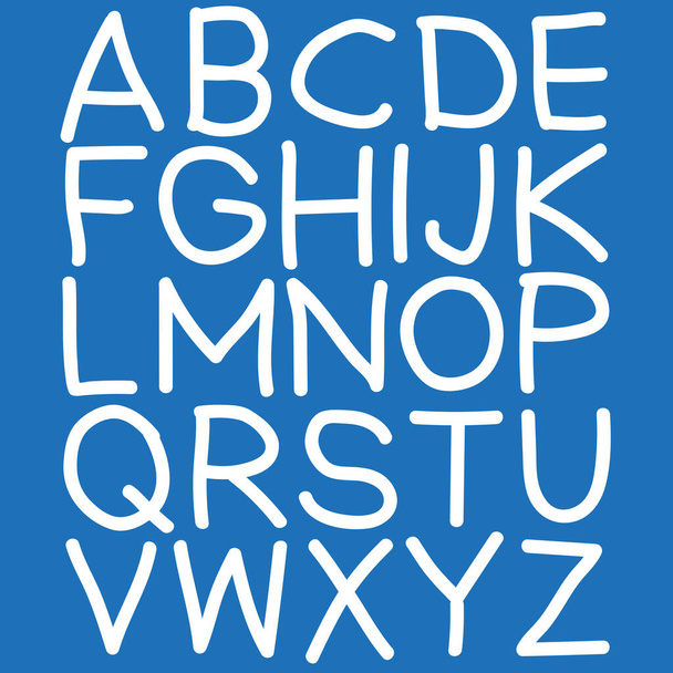 Hand getekende vector lettertype. - Vector, afbeelding