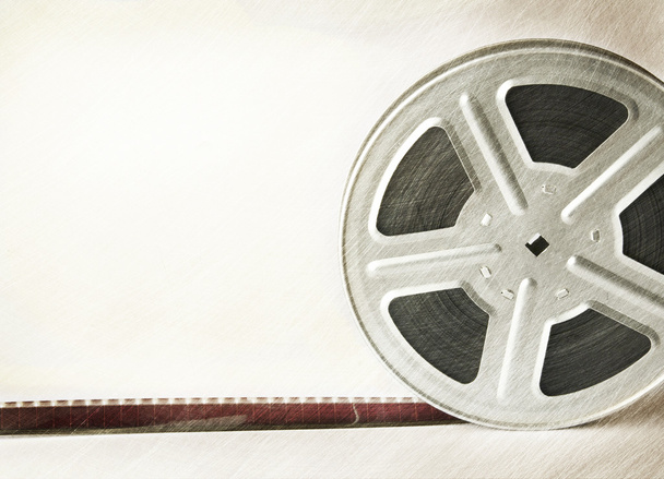 Old scratched motion picture film reel - Photo, Image