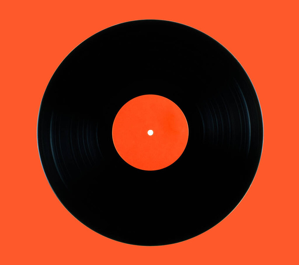 disque vinyle gramophone isolé à l'arrière-plan blanc avec chemin de coupure - Photo, image