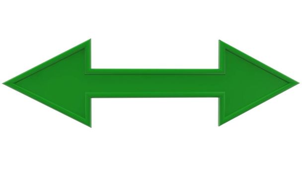 Flecha verde en dos lados - Foto, imagen