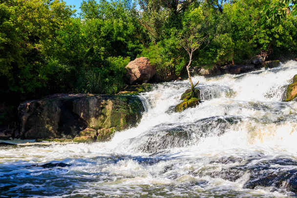Waterfall on the Inhulets river in Kryvyi Rih, Ukraine - Photo, Image