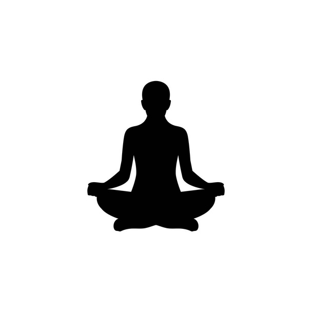 Піктограма йоги, логотип ізольовано на білому тлі
 - Вектор, зображення