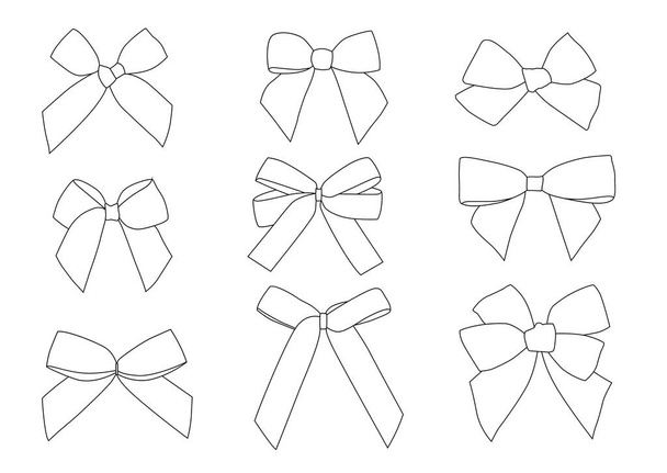 bow line design black and white on white background illustration vector  - Photo, Image