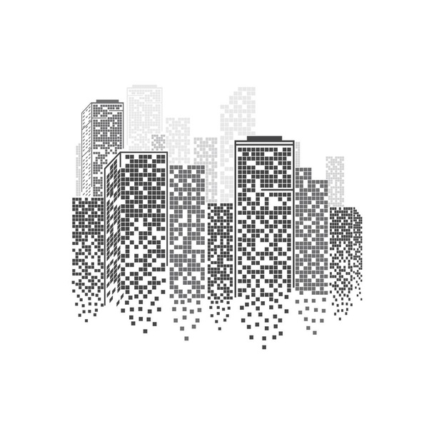 vektorová budova City panorama v noci ilustrační design  - Vektor, obrázek