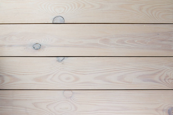 White- painted pine wood planks with knots. Wood texture. - Photo, Image