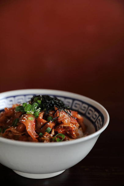 sianliha kimchi riisillä japanilainen ruoka  - Valokuva, kuva
