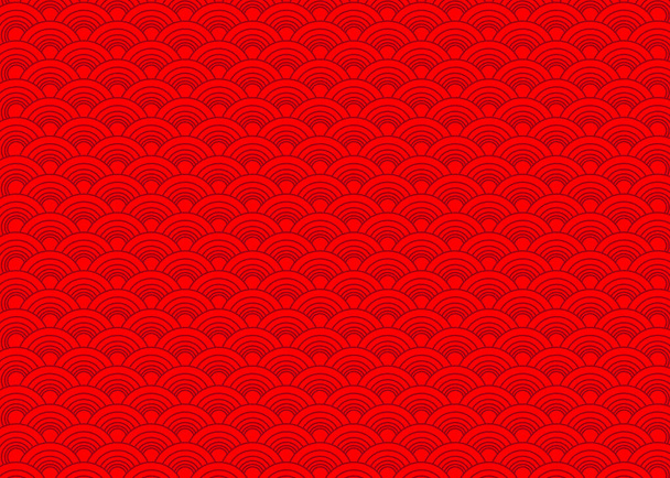 Red abstract seamless pattern vector, Red Chinese background pattern for new years celebrations, Chinese traditional oriental ornament background with red black clouds pattern seamless. illustration. - Photo, Image
