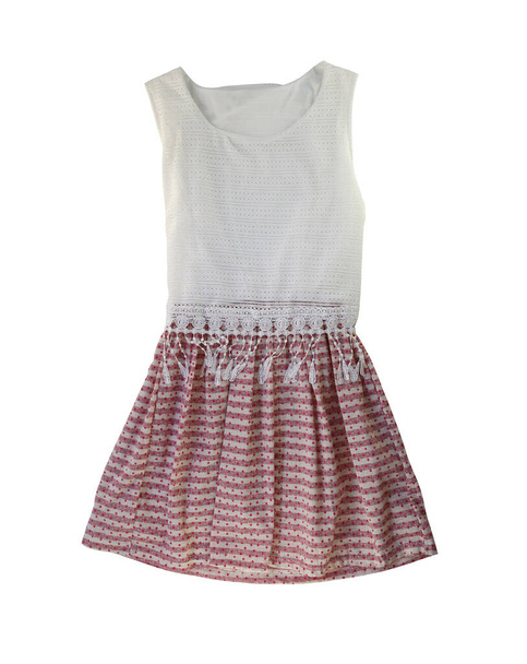 Vintage-Kleid isoliert auf weißem Hintergrund und haben Clipping Pfade. - Foto, Bild