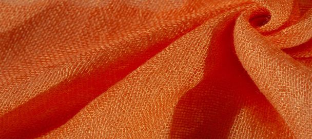 Jasně červený materiál. Toto hedvábí je výjimečně hladké a měkké, s krásnou hladkou texturou. vzor pozadí - Fotografie, Obrázek
