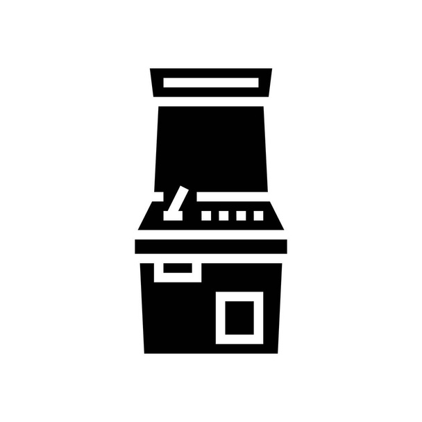 Slot stroj geek glyph ikona vektorová ilustrace - Vektor, obrázek