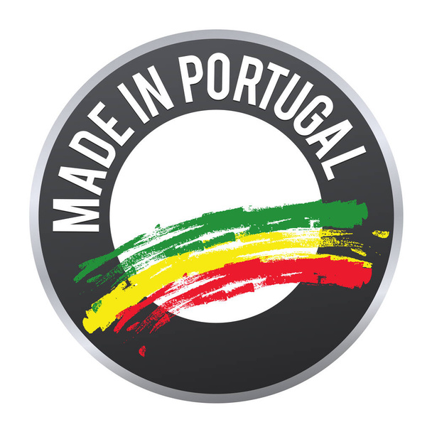 Made in Portugal logo plakietki certyfikowane. - Zdjęcie, obraz