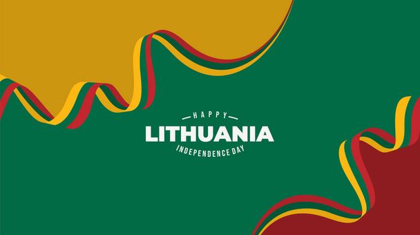 Дизайн прапора Литви для Дня незалежності Литви. Хороший зразок для незалежності Литви або національного дня. - Вектор, зображення