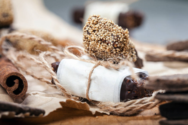 Bars made from natural amaranth seeds, Mexican traditional sweets. - Photo, image