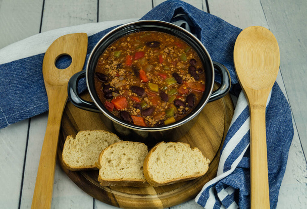 Chili con Carne with Beef kidney beans and spices - Photo, Image
