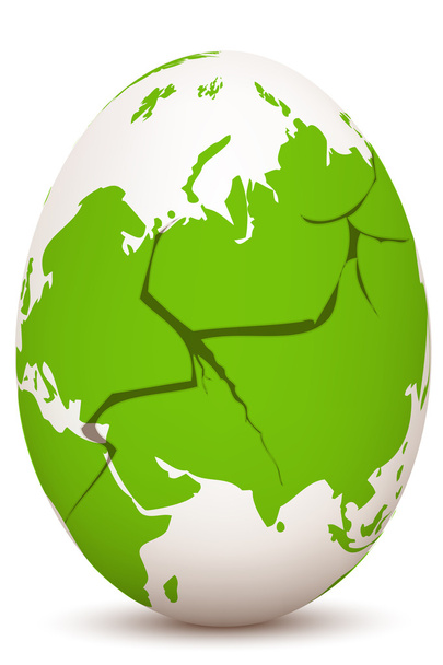 pęknięty globalnego jaj - Zdjęcie, obraz