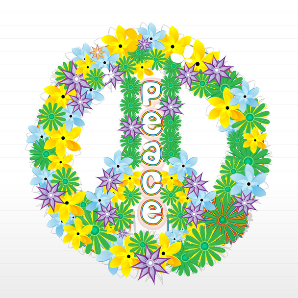 floral σημάδι ειρήνης - Φωτογραφία, εικόνα