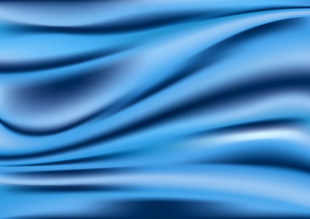 Blue silk fabric - Vector, Image
