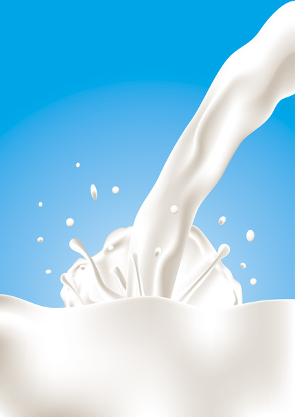 A splash of milk. Vector illustration - Vector, afbeelding