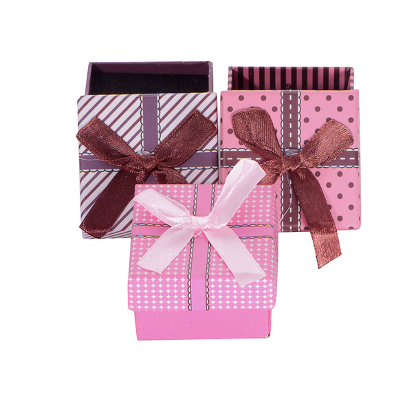 Pink open gift box isolated on white background  - Foto, imagen