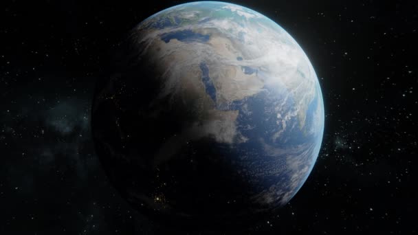 Ziemska planeta z kosmosu Elementy tego obrazu dostarczone przez NASA - Materiał filmowy, wideo