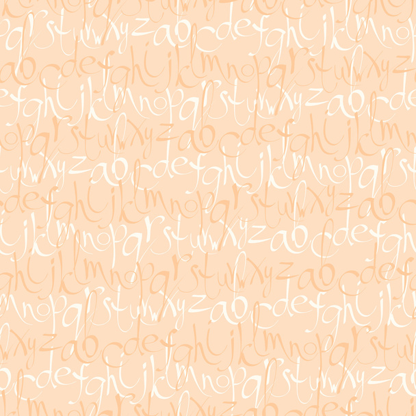 nahtloses Muster mit handgezeichneten dekorativen Buchstaben - Vektor, Bild