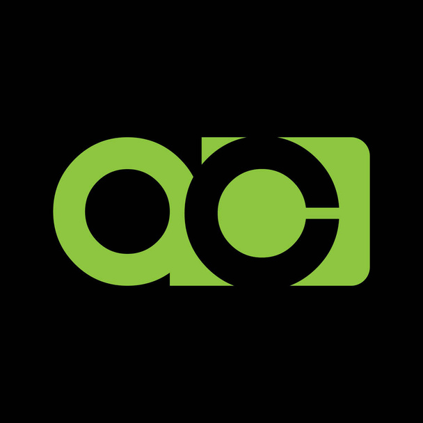 AC połączyć wzór wektora logo litery. Logo czcionki Creative AC. - Wektor, obraz