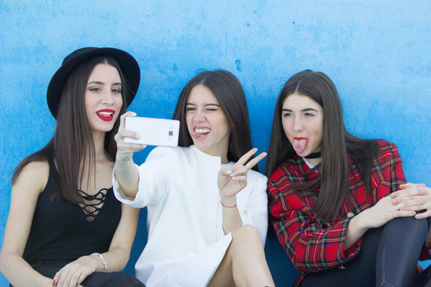 selfie time teen girls - Photo, Image
