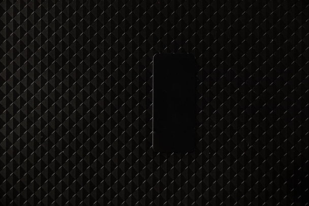 デザインのための黒い幾何学的背景プラスチックカバー - 写真・画像