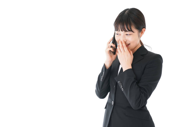 Портрет азиатской бизнесвумен изолирован на белом - Фото, изображение