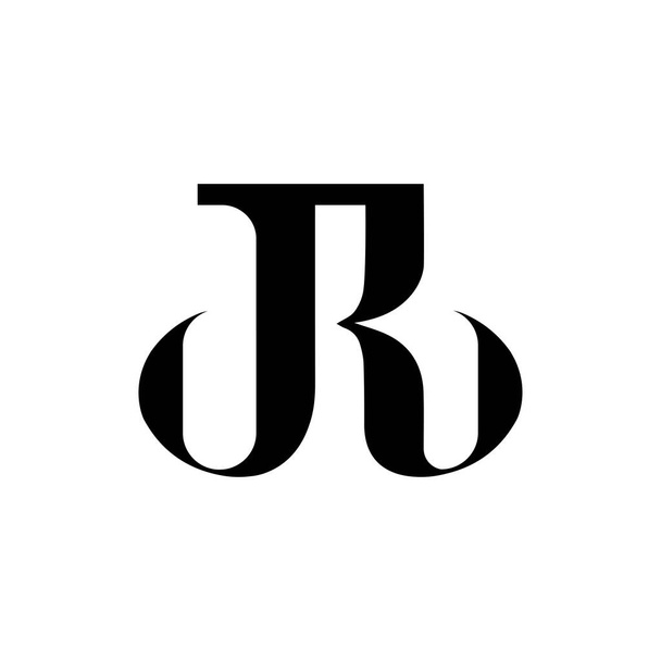 Creative abstract letter rj logo design. Linked letter jr logo design. - Vector, Image